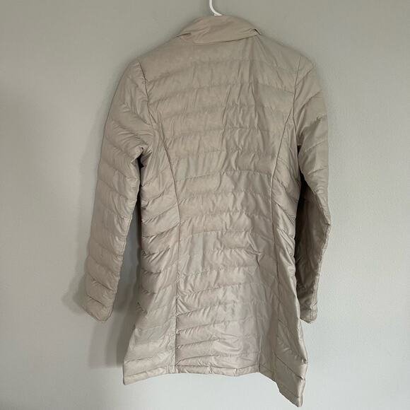 Patagonia Beige Fiona Down Puffer Longline Parka Coat (S) - Picture 6 of 9